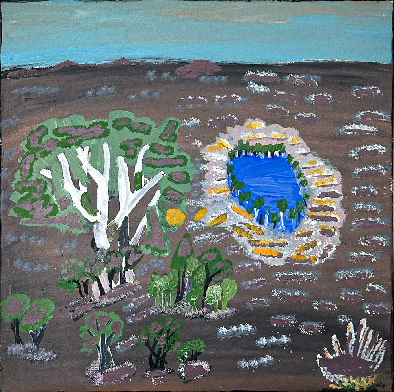 Soakage landscape by Martha  Nakamarra Poulson