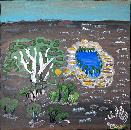 Soakage landscape by Martha  Nakamarra Poulson