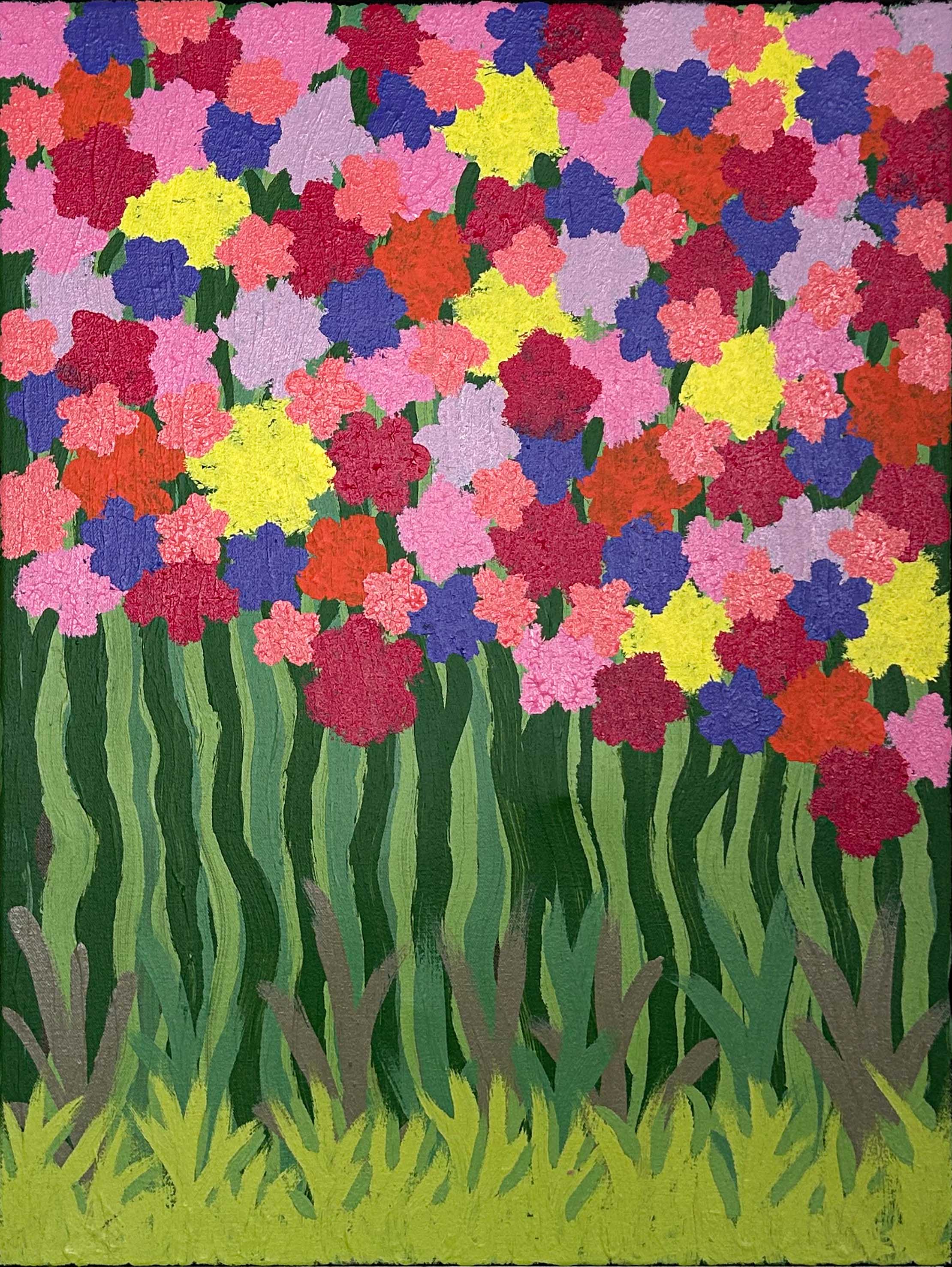 Wild bush flowers by Rachel  Nangala Rankine