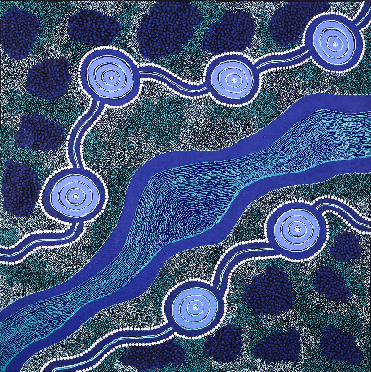 Flowing Water (Ngapa Flowing) by Rachel  Nangala Rankine