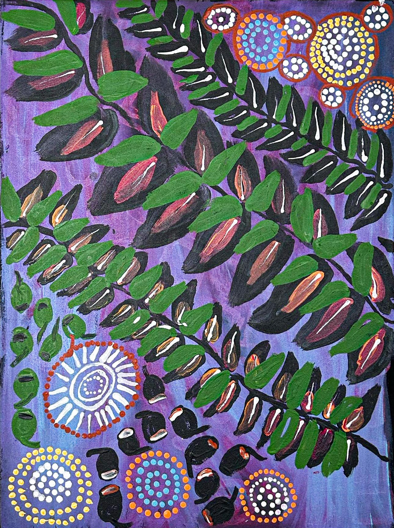 Bush Medicine Leaves by Martha  Nakamarra Poulson